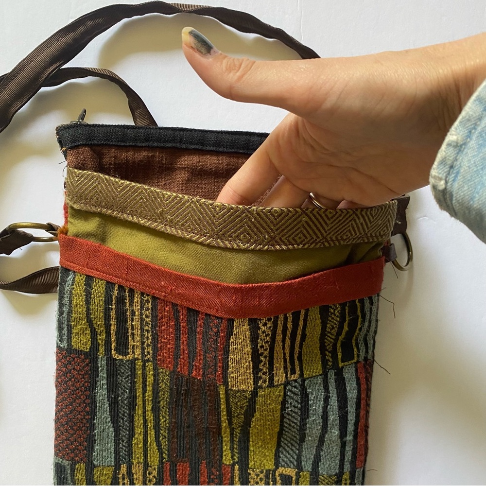 Boho Printed Pattern Multi Compartment Zipper Top… - image 8